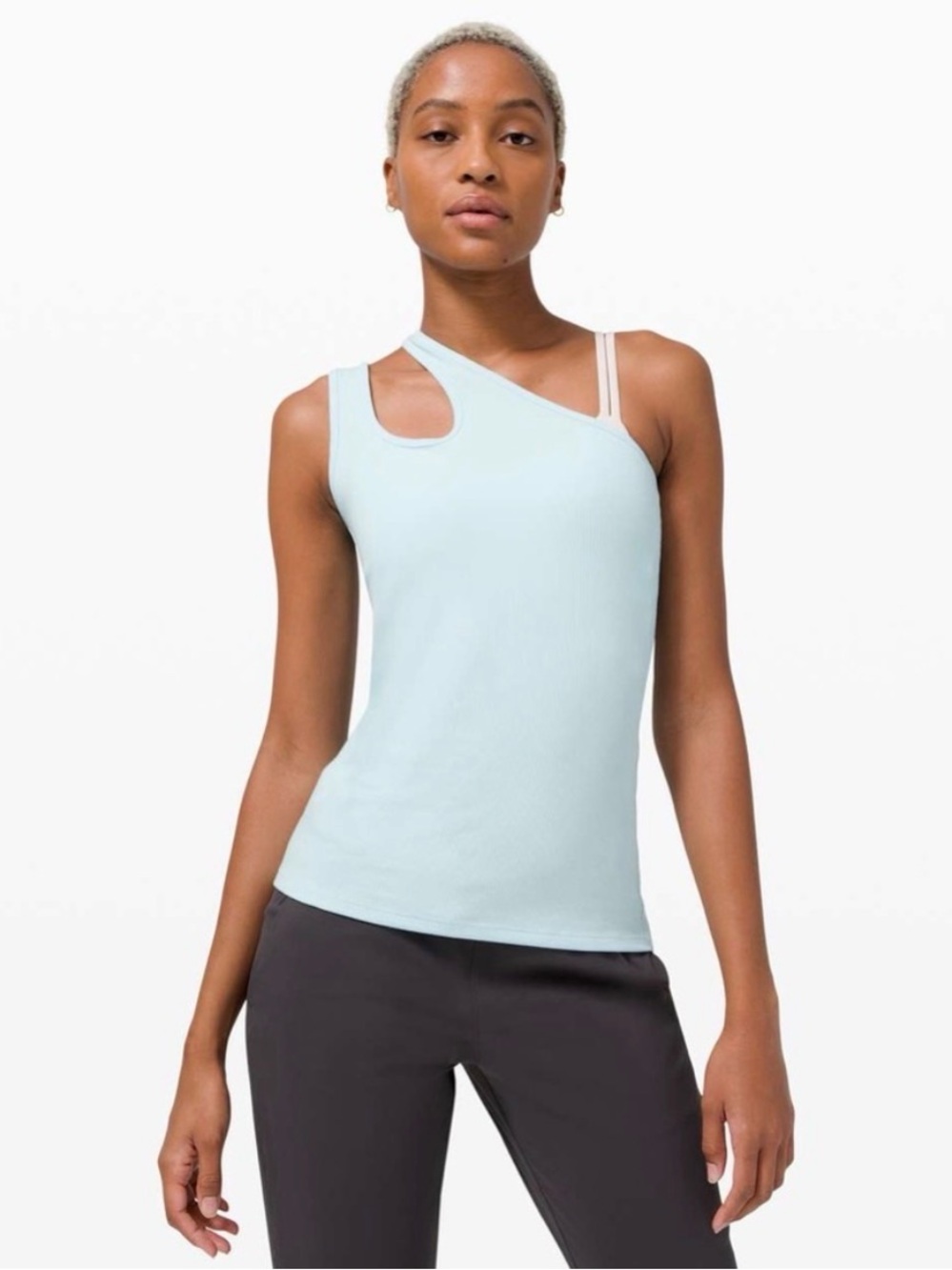 lululemon athletica Light Blue One-Shoulder Tank